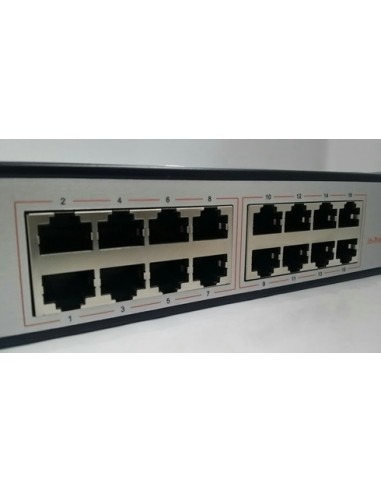 NS1016G SWITCH GIGABIT 16*10/100/1000Mbps UNMANAGED RACK 19" + 2 SFP