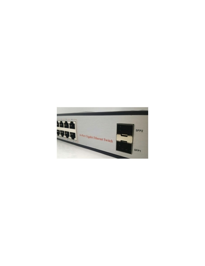 NS1016G SWITCH GIGABIT 16*10/100/1000Mbps UNMANAGED RACK 19" + 2 SFP