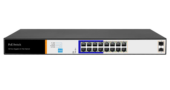 AI1016G 16-port Gigabit AI PoE switch 