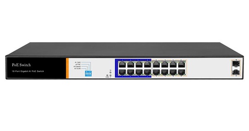 AI1016G 16-port Gigabit AI PoE switch 